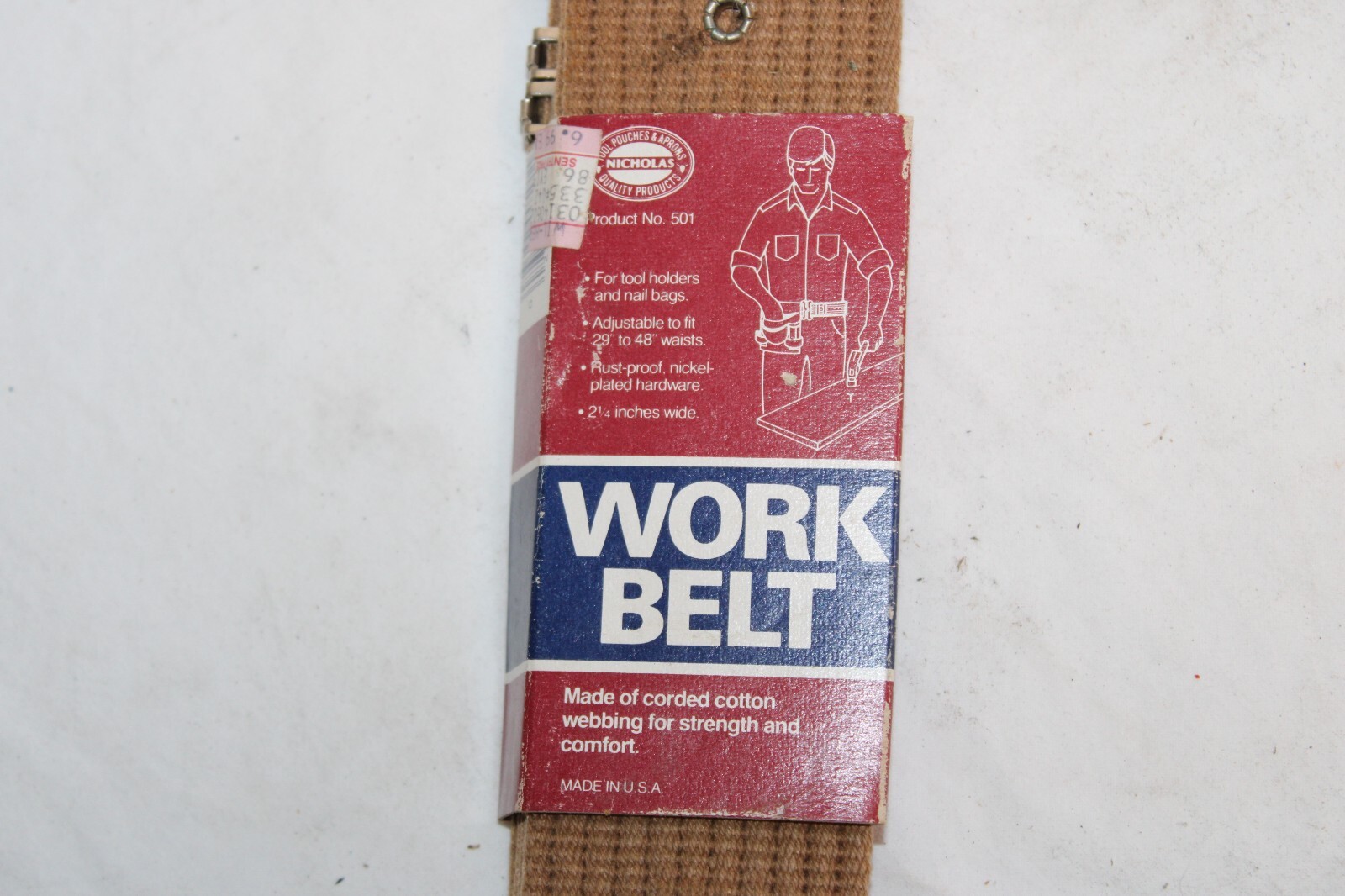 (2) COTTON WEB BELTS – McGuire-Nicholas – Fits to 48″ NEW