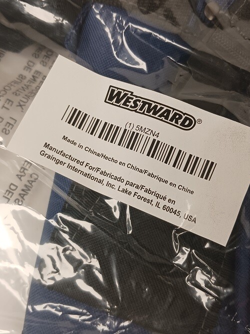 NEW Westward 5MZN4 Tool Belt-17 Pockets, WAIST SIZE-(37 in – 54″) black/blue