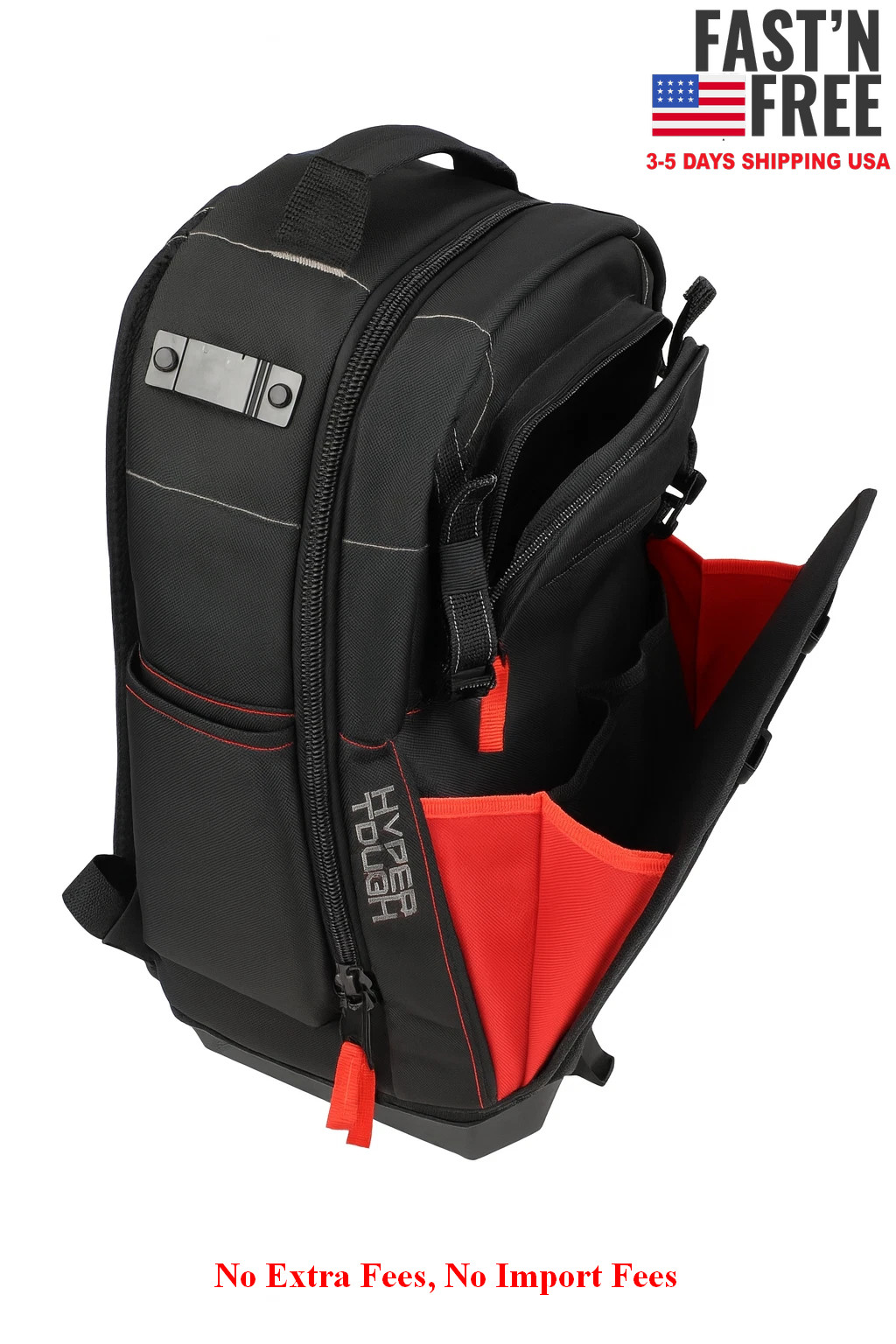 Hyper Tough Stackable Tool Backpack Organizer Heavy Duty Jobsite Storage Bag