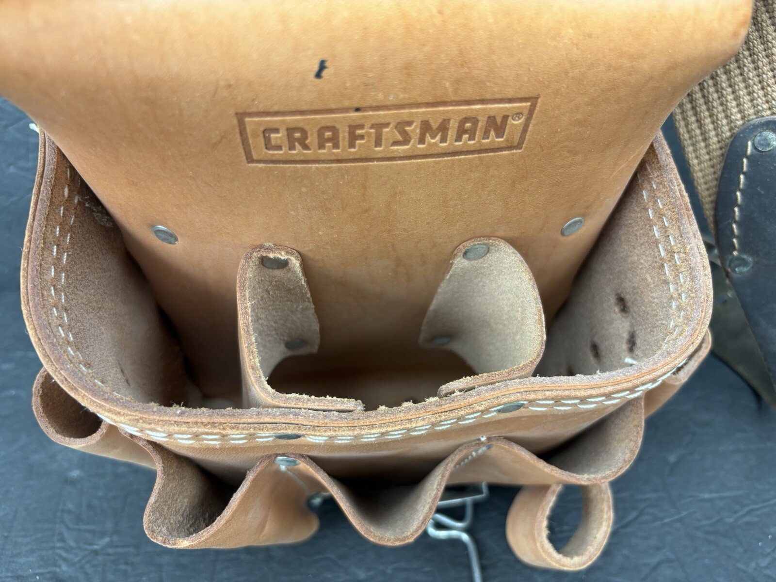 Craftsman Tool Holder 40487 Tan 100% Saddle Leather Mexico