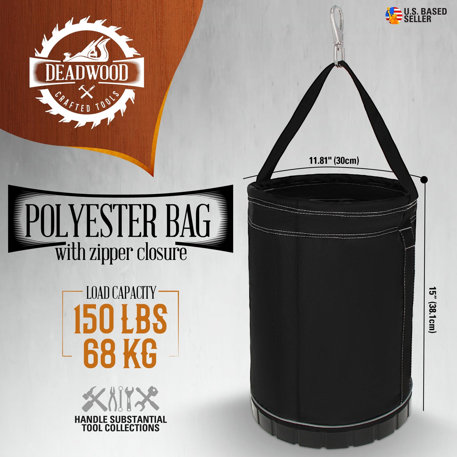 Tool Bag – 150 Pound Capacity Canvas Bucket Lineman Bag – Bucket Truck Access…