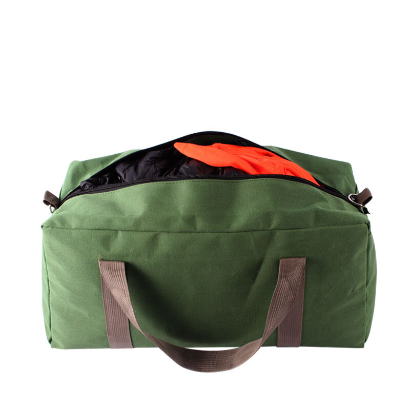 Large Capacity Canvas Tools Bag Heavy Duty Wide Mouth Tool Storage Shoulder Bag.