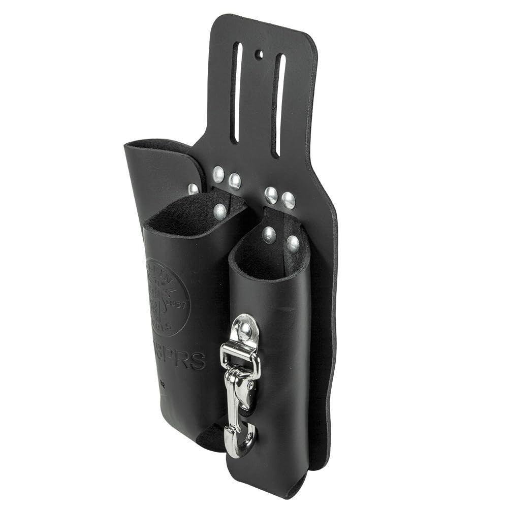 Klein Tools S5118PRS Leather Tool Holder 3 Pockets Fits Belts up to 2-Inch Wide