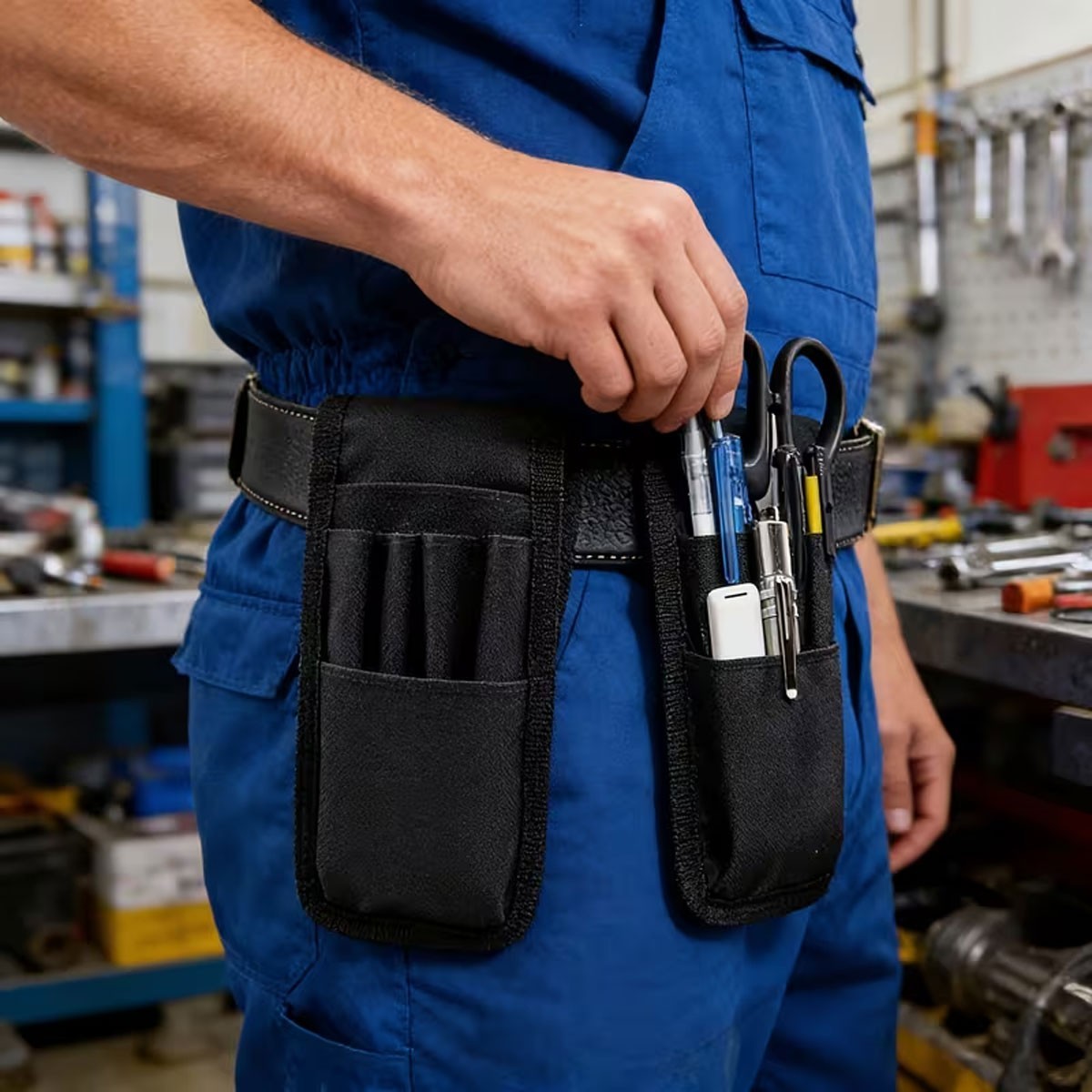 2x Tool Belt Pouch Small Lightweight Compact Tool Holder Nylon Organizer Pocket