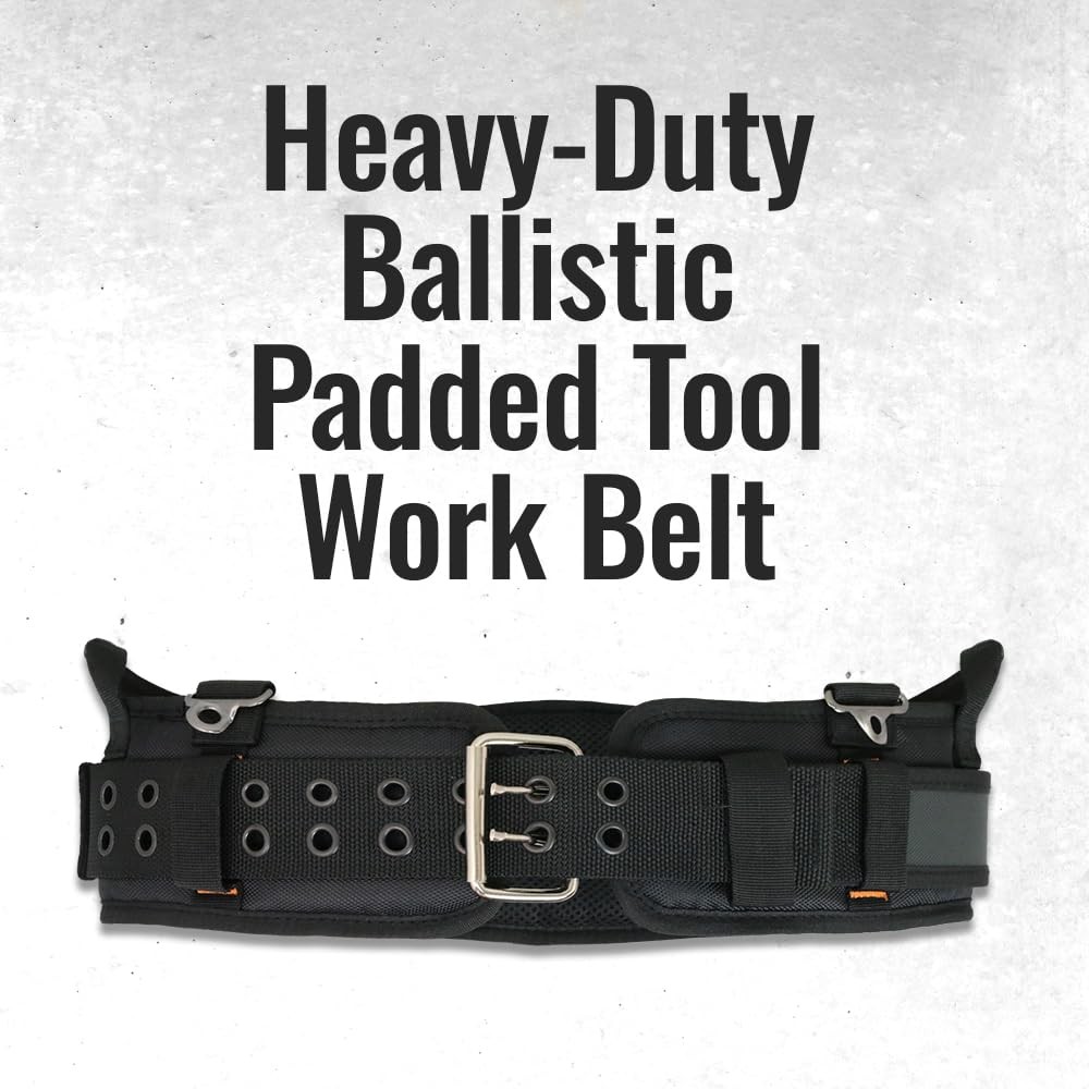WOLF WTH2110 Heavy-Duty Ballistic Padded Tool Work Belt | w/Pouches, Holsters…