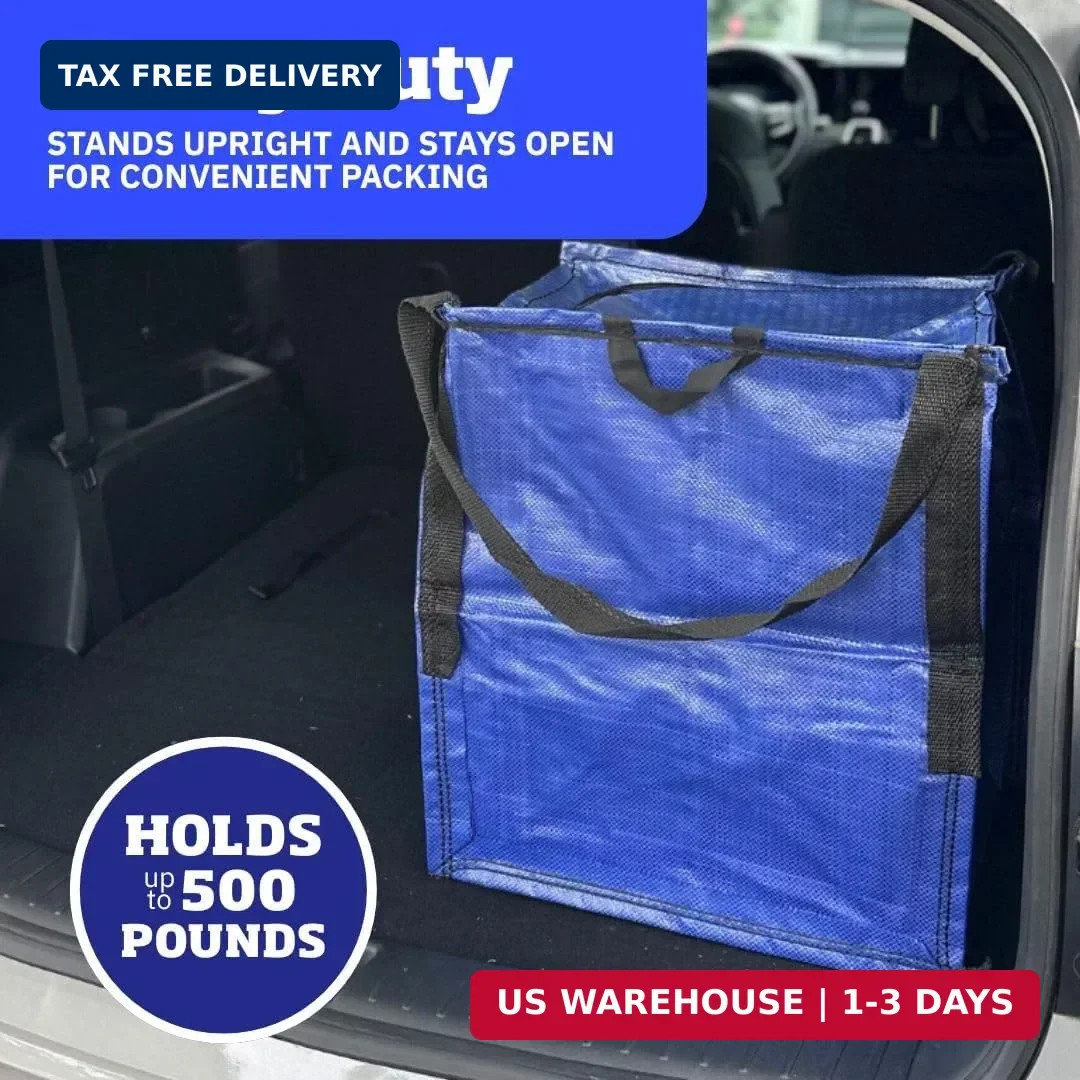 DURASACK Heavy Duty Storage Tote Bag with Zipper Top 22-Gallon Rugged Woven Poly