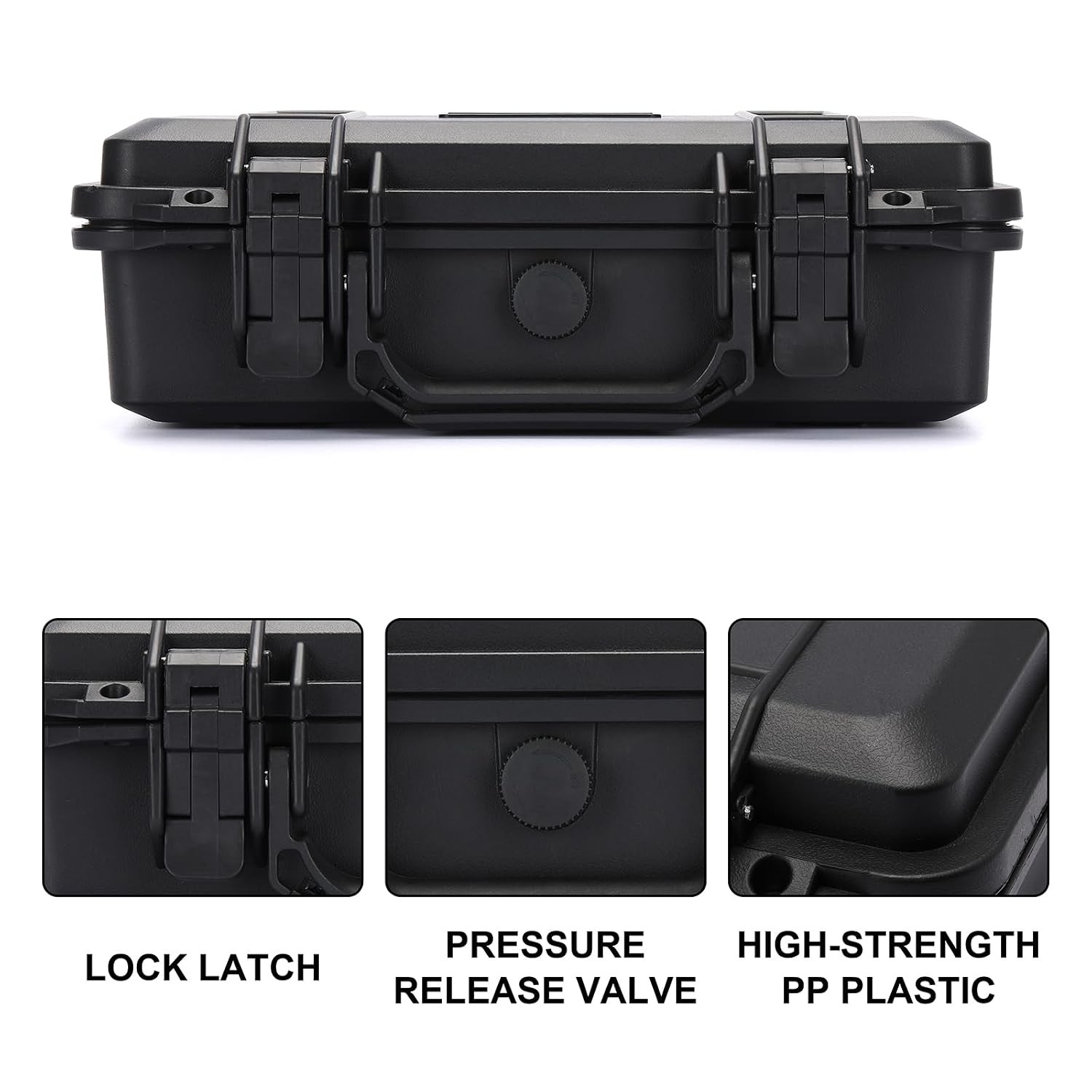 Portable Waterproof Shock Proof Tool Box with Sponge 11.6L x 8.3W x 3.9H IP67