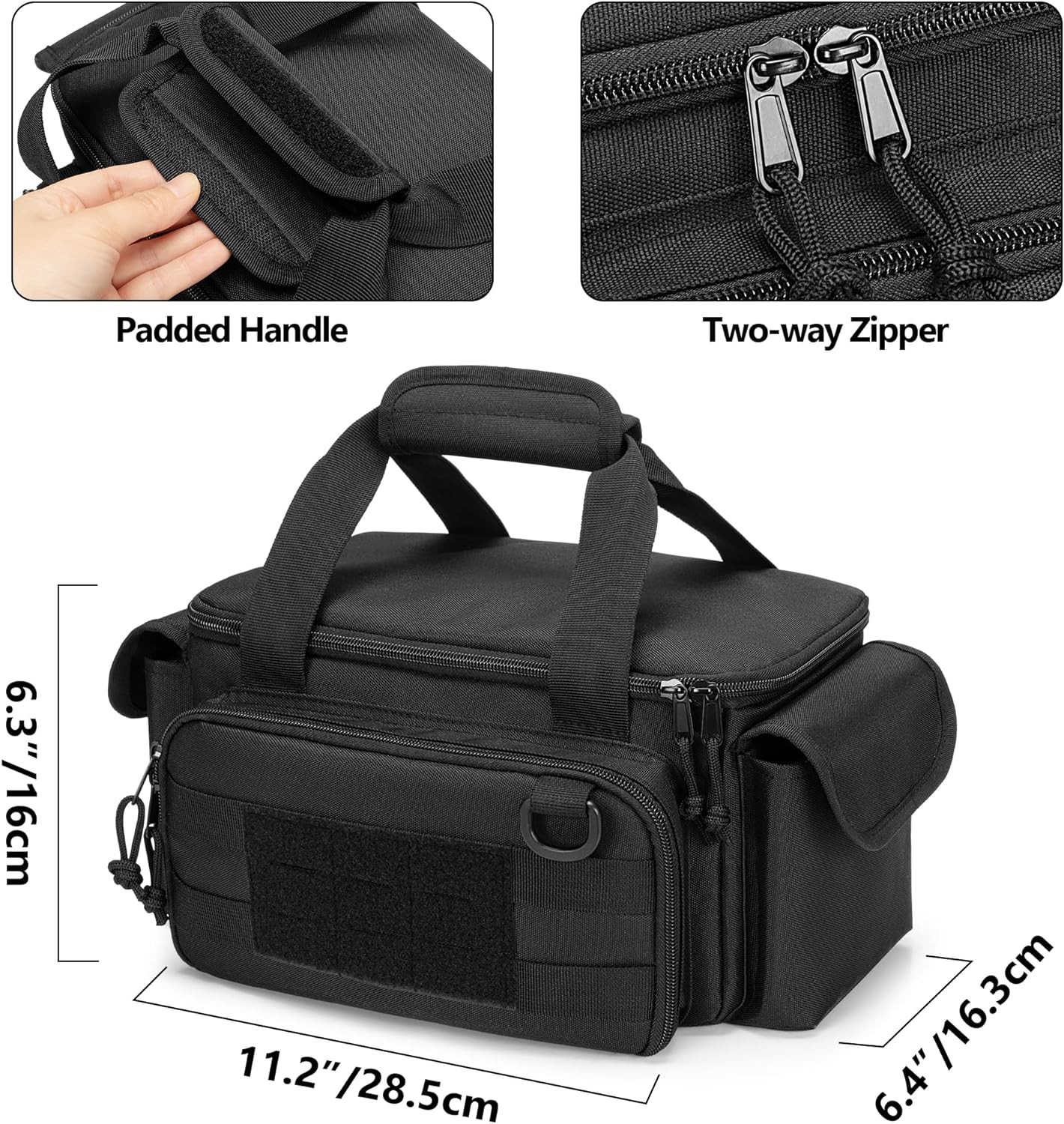 Small Tool Bag with Anti-friction and Thick Padded Bottom, Small, Black