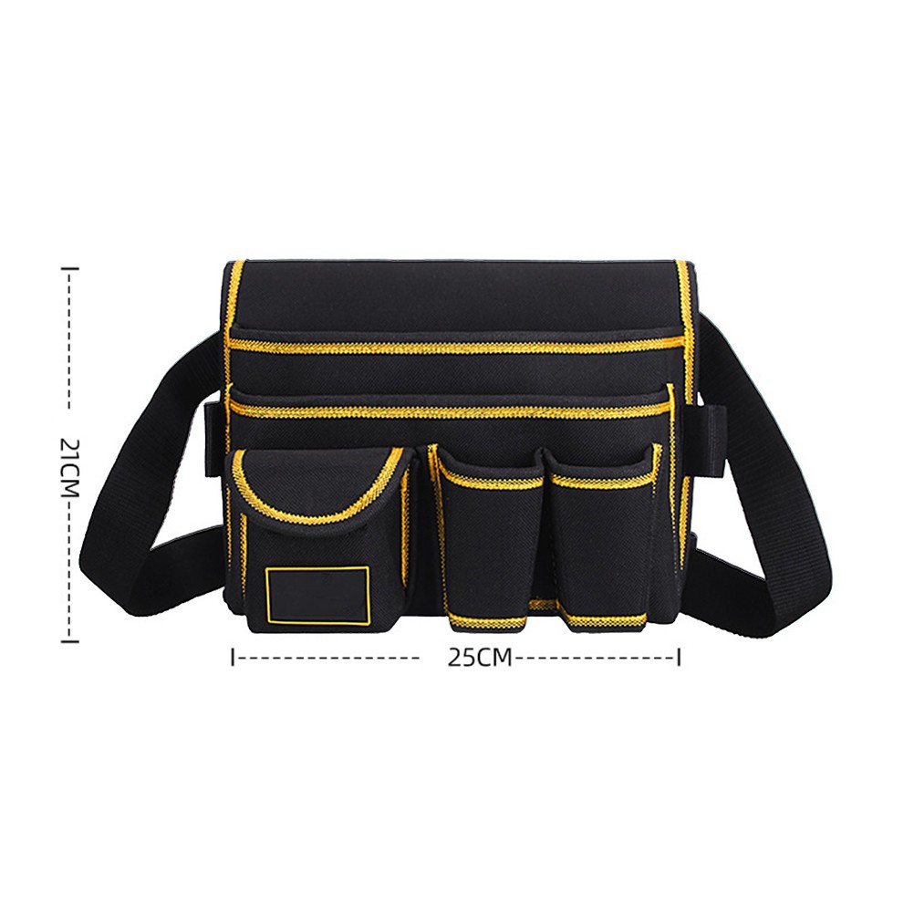 Multipocket Design Tool Bag Black Barbers Hairdressing 1Set 9.8×8.3×3.1in