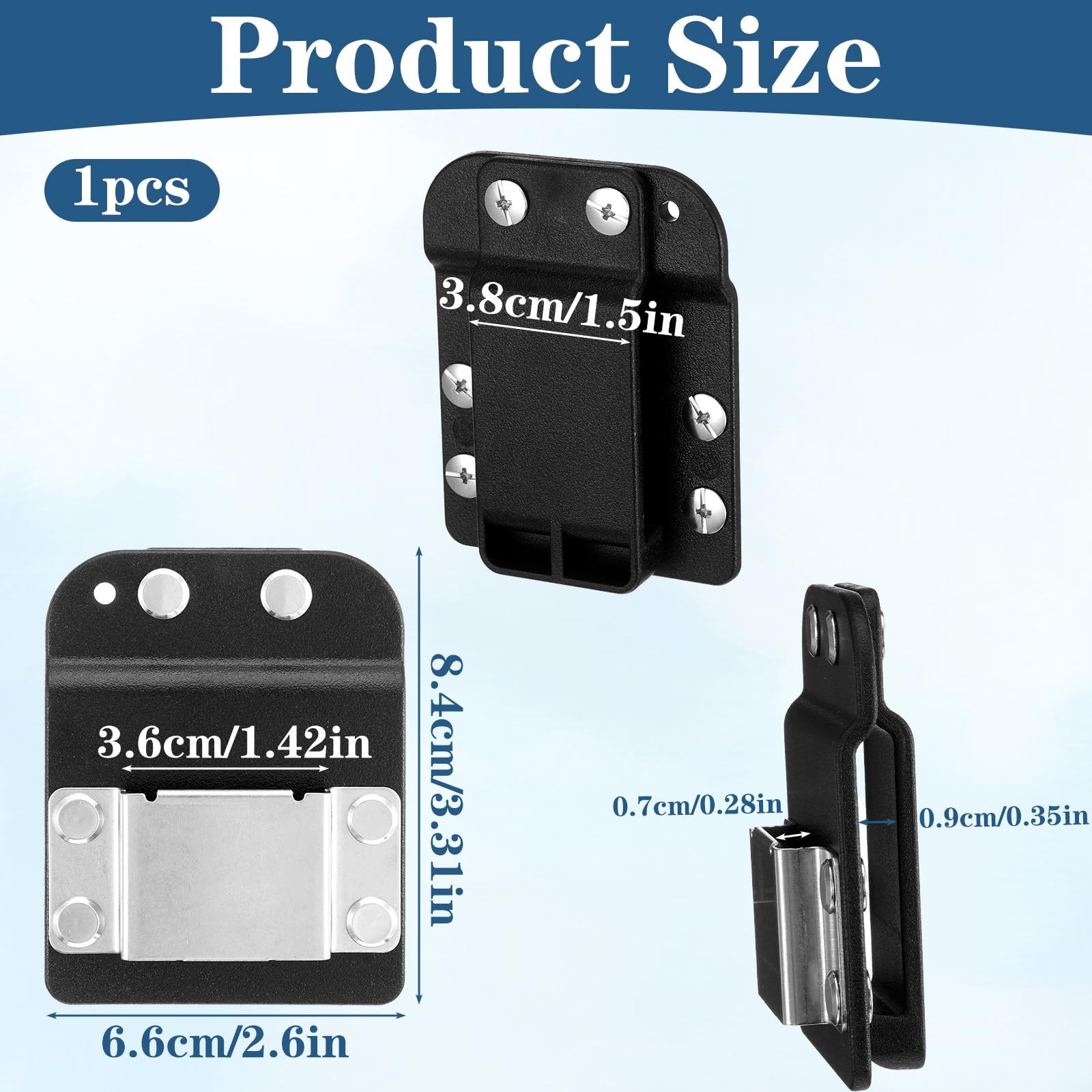1 PCS Drill Holder Tool Belt 0.98 Inch Quick Release Clip Tape Measure Pouch
