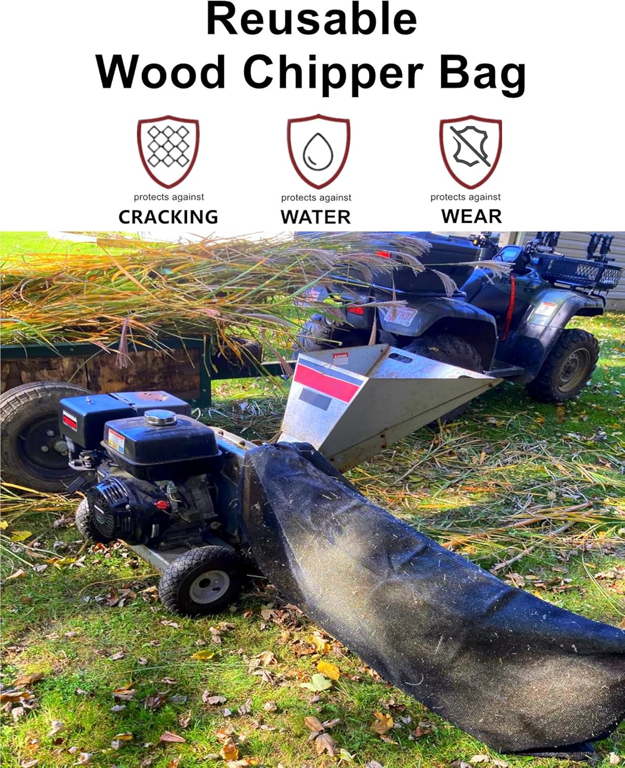 GS Alderaul Reusable Wood Chipper Collection Bag Heavy Duty, Universal 24X54 Inc