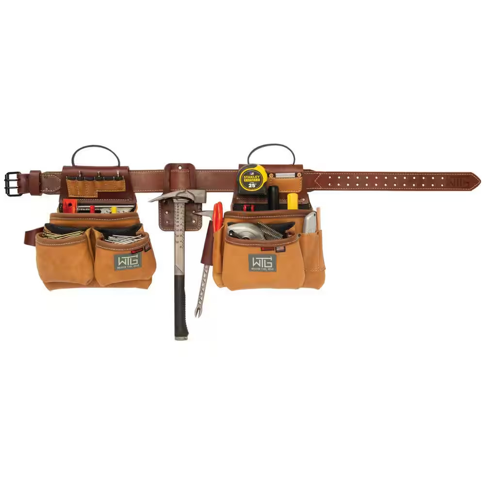 Super Framer Brown Leather Waist Tool Belt