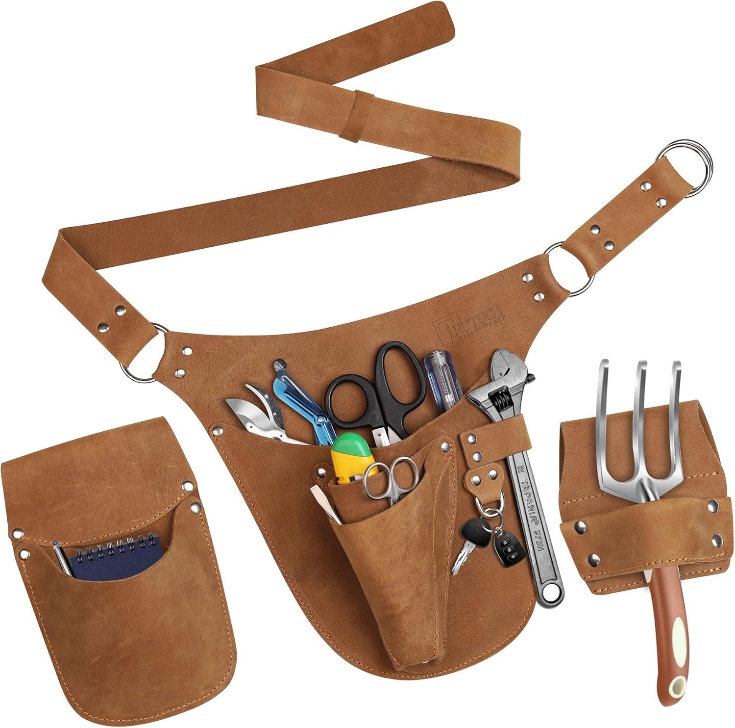 Gardening Apron Tool Belt Leather Holster Pouch