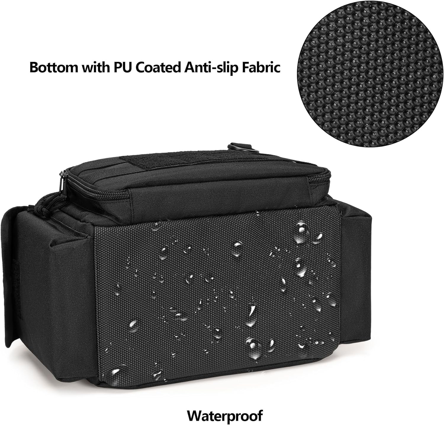 Small Tool Bag with Anti-friction and Thick Padded Bottom, Small, Black