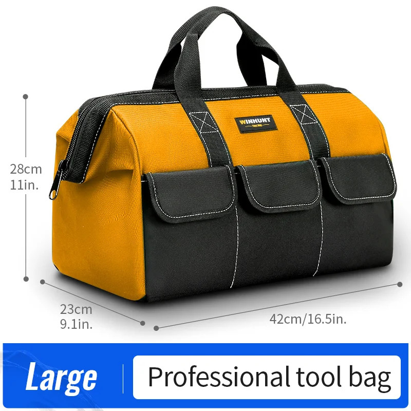 Tool Bag for Men, Heavy Duty Tool Bag Wide Mouth Tote for Various Instrument, El