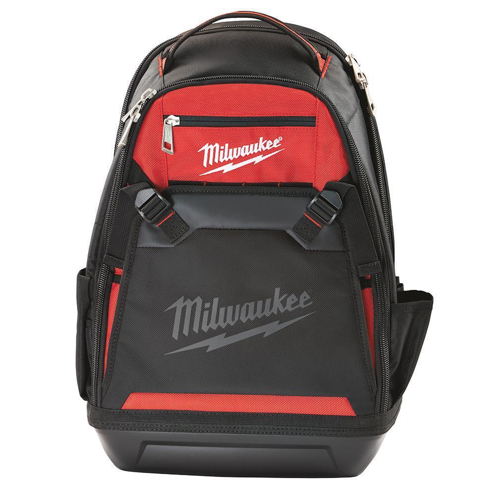 milwaukee jobsite backpack tool storage bag heavy duty construction book bag