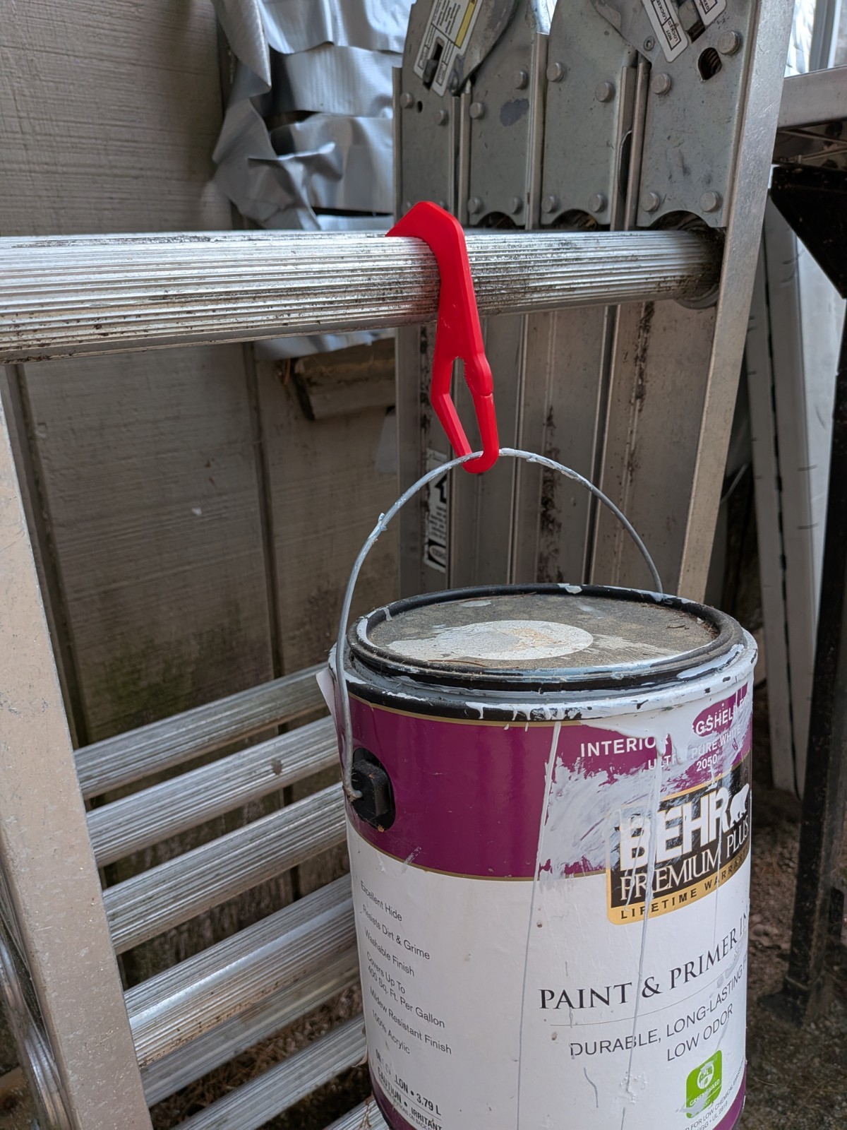 Heavy Duty Ladder Paint Can Hook Holder Bucket Pail Hanger Painters Clip Tough