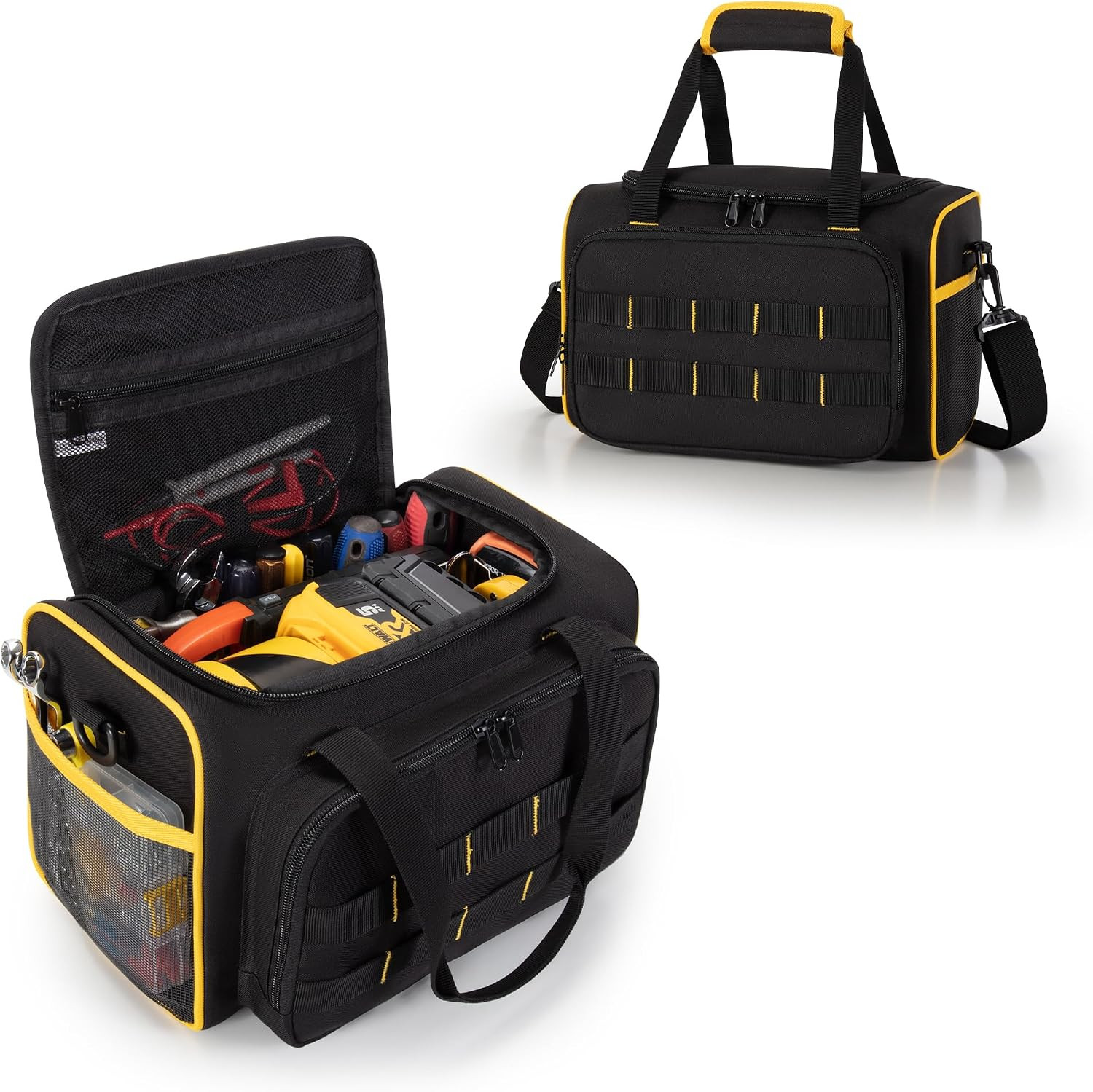 Marscamd 12-inch Tool Bag with Multiple Pockets, Heavy Duty Tool Tote for Men, B
