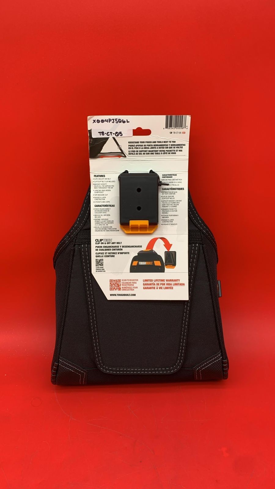 TOUGHBUILT TOU-CT-05 ClipTech Supply Pouch Black – Rugged 6-Layer Construction