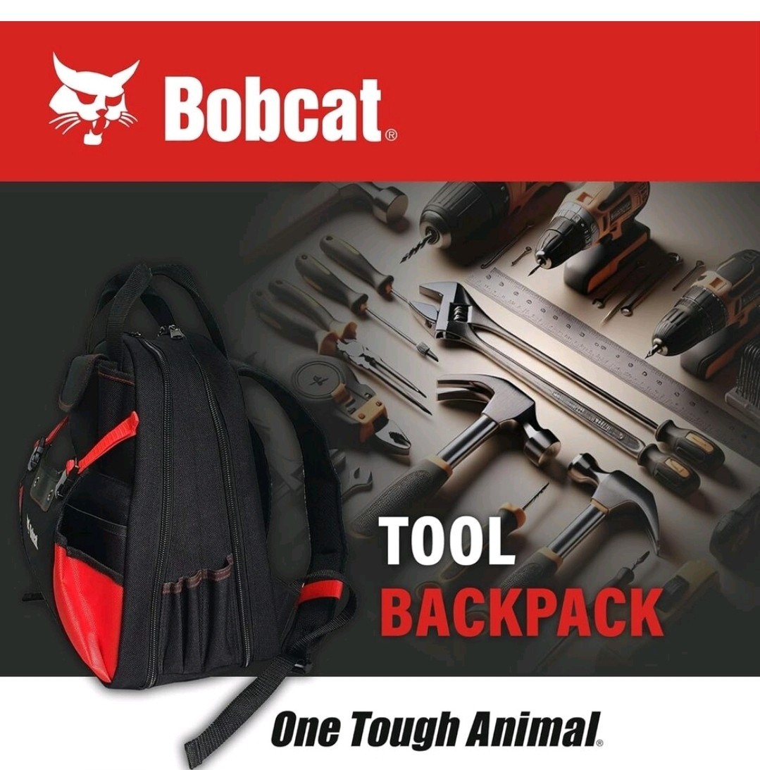 Bobcat Backpack Tool Bag + 5000 Lumen COB LED Battery Tactical Flashlight – NEW