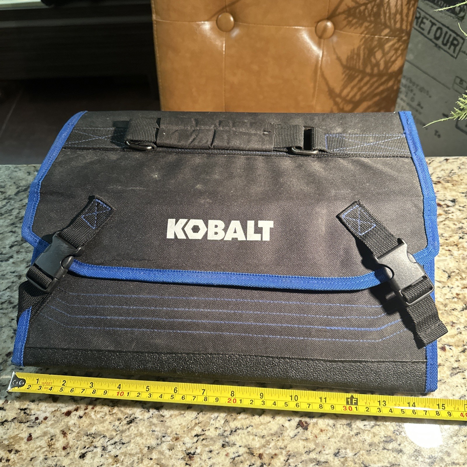 Genuine Kobalt Tri-Fold Black & Blue Tool Tote Bag Only