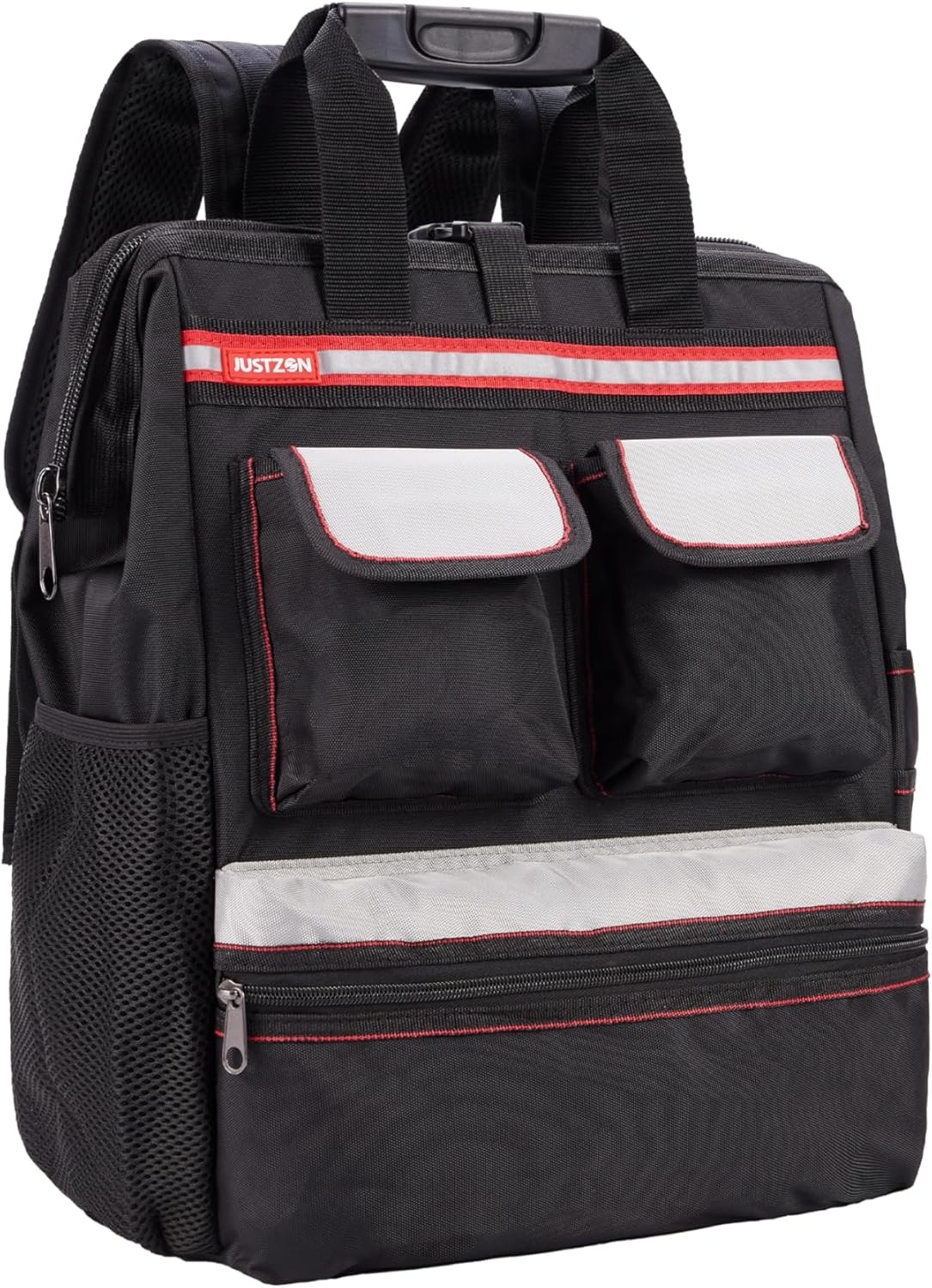 Backpack Tool Bag with Padded Back Support Heavy Duty Tool Kit Carrier Storage B
