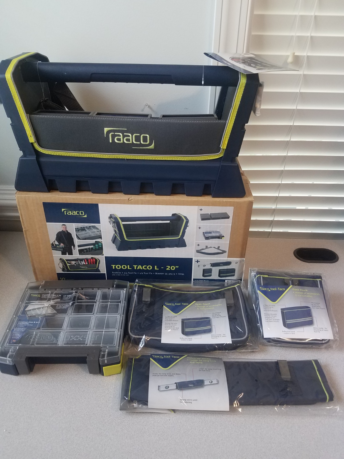 RAACO TOOLTACO 20″ OPEN TOP TOOLBOX WITH LOTS OF EXTRAS- NEW! RETAIL $159