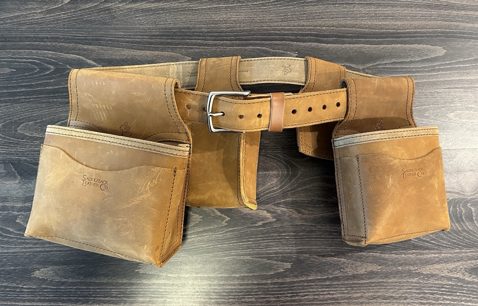 Saddleback Leather Co Tool Belt Full Grain Leather Work Belt w Pouches