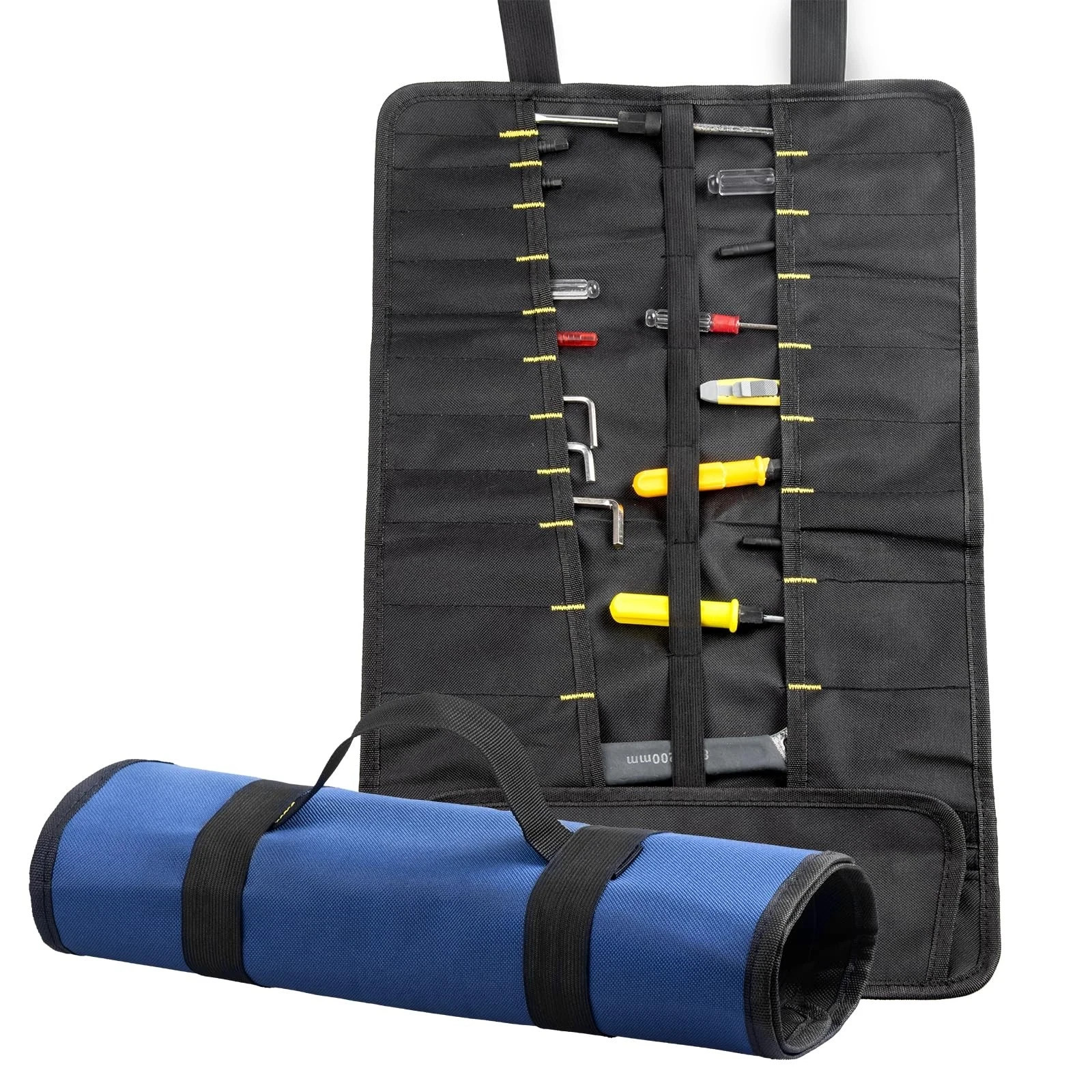 22 Pocket Tool Bag Canvas Wrench Roll up Pouch/Screwdriver Pliers Roller Compart