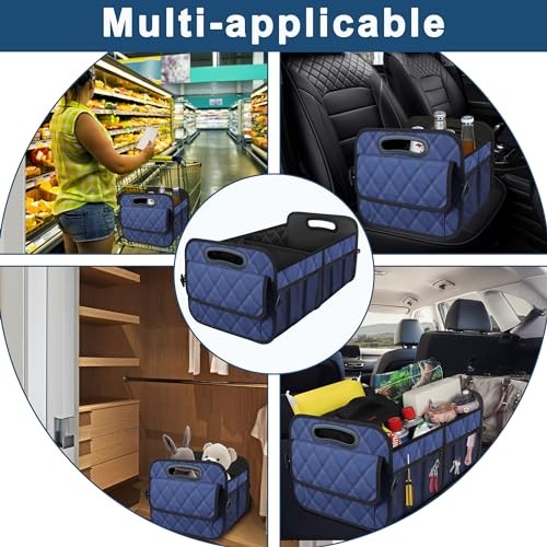 Dark Blue Car Trunk Organizer for SUV – Medium Dark Blue Storage