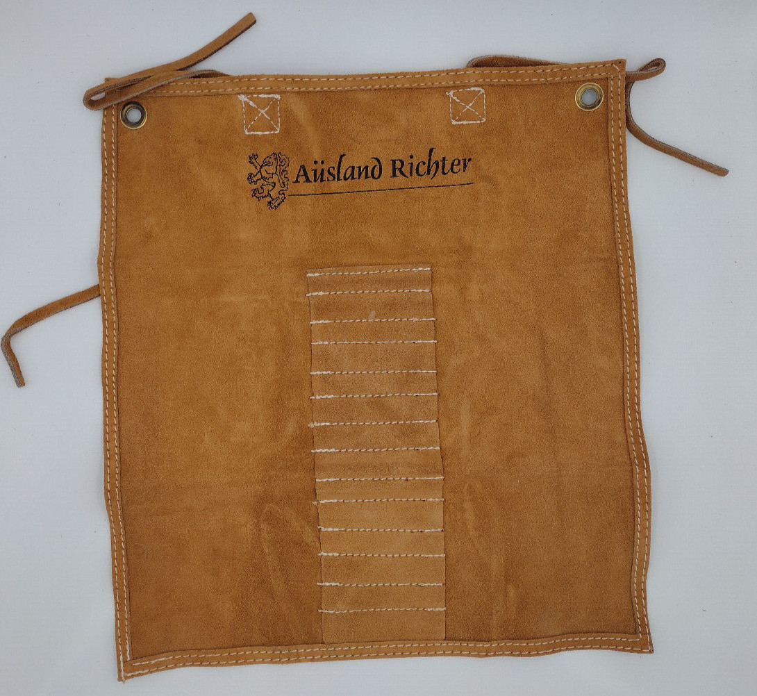 Leather Roll Up Pouch For Drill Bits or Screw Drivers. Ausland Richter. NOS