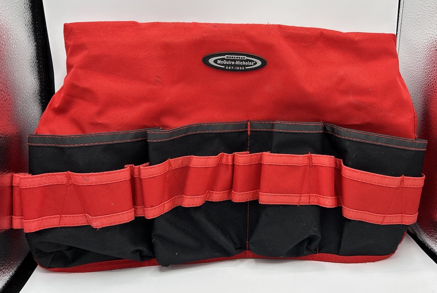 McGuire-Nicholas workwear red & black tool pouch 20”