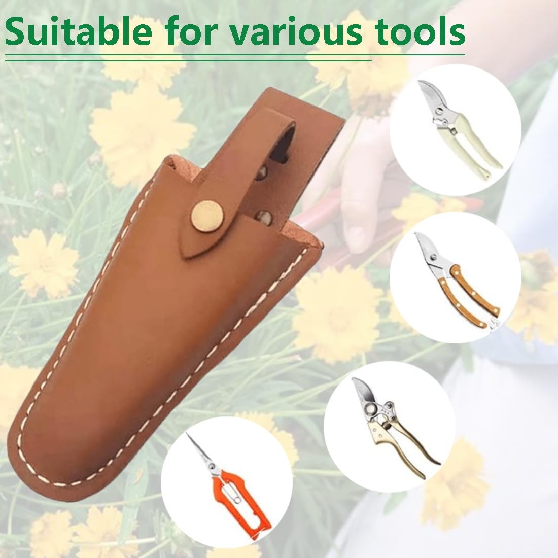 2pcs Pruner Holster,Pliers Holster with Snap Gardening Case Pouch Bag,Gardeni…