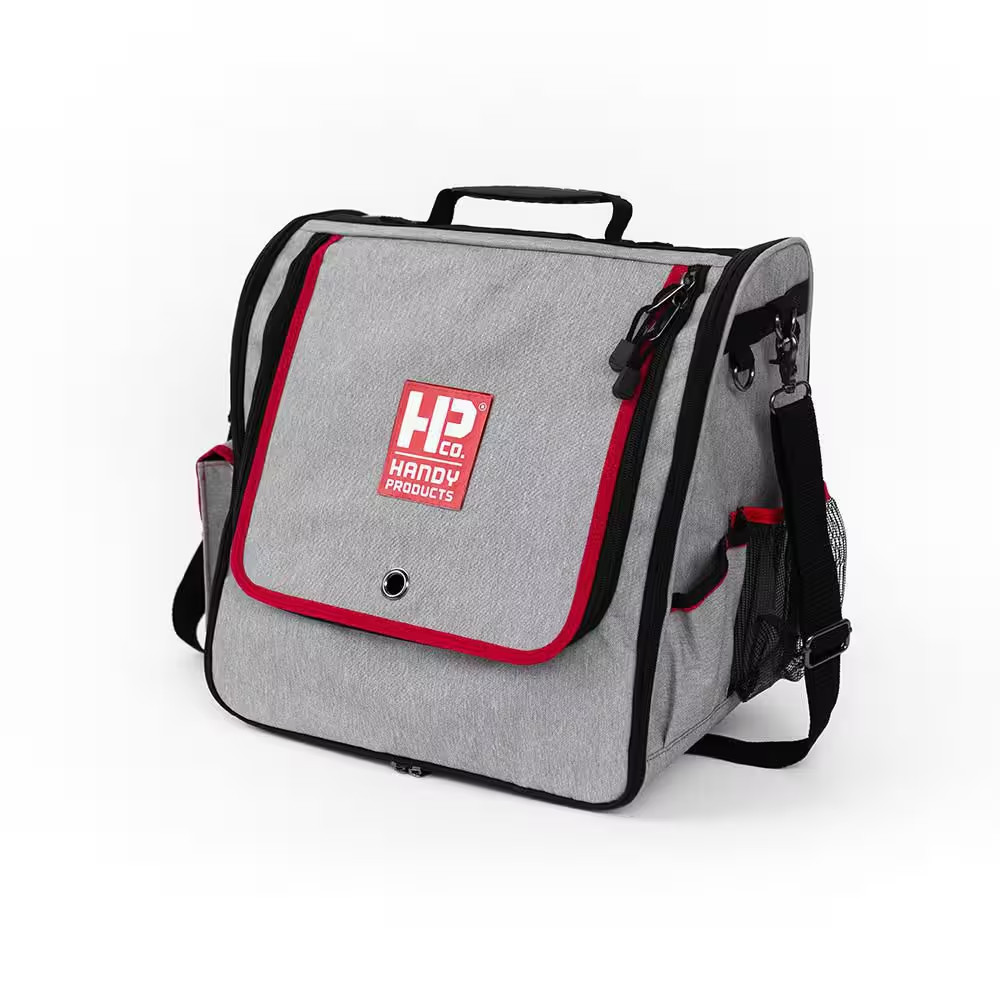 15 In. 4-Pocket Gray Waterproof Painter’S Tool Bag