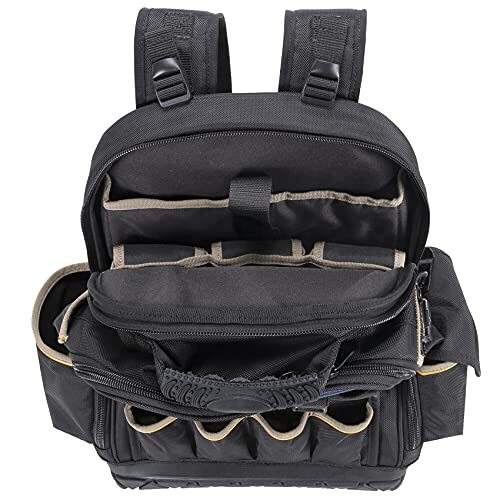CLC Molded Base Tool Backpack with 38 Pockets for Electronics and Tools