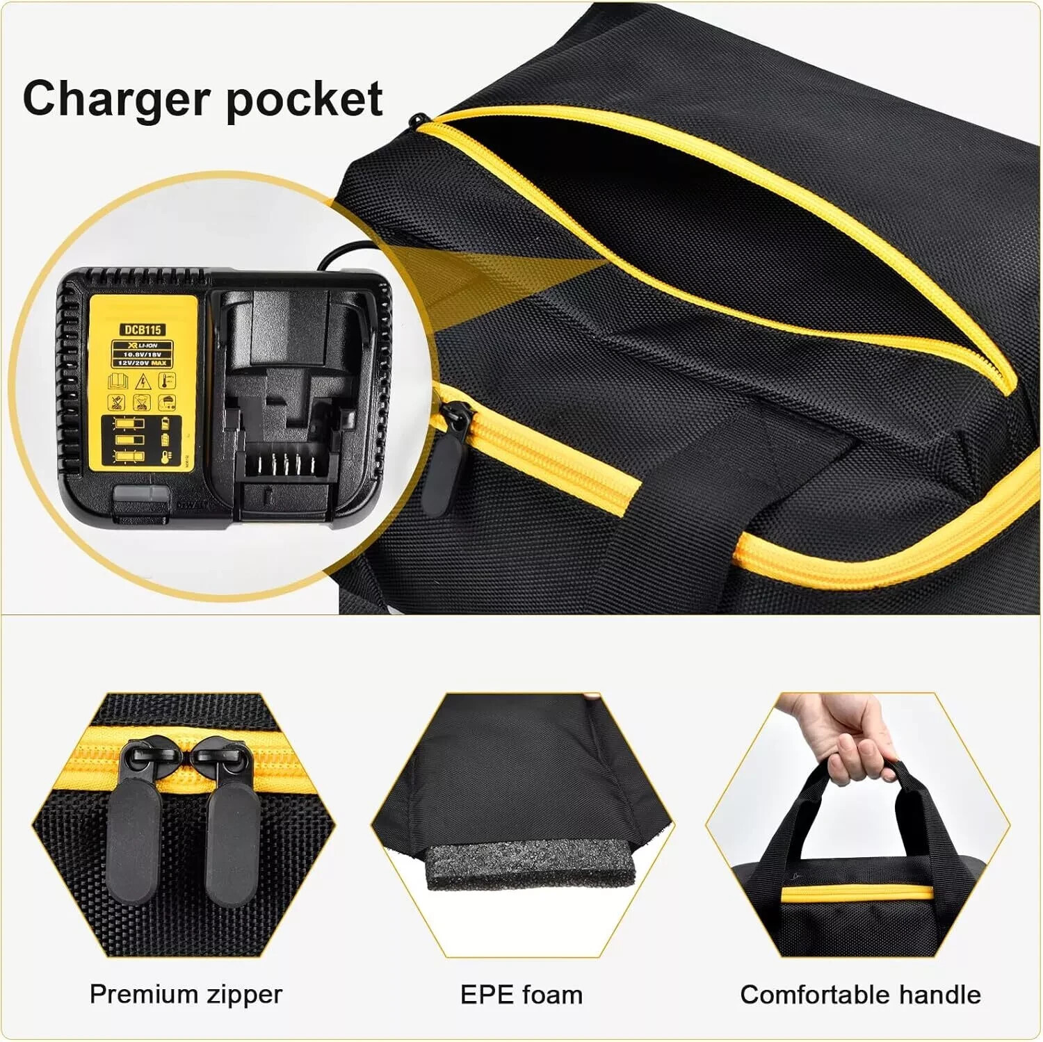 Travel Case for DEWALT Impact Wrench Kit Tool DCF899B DCF899HB Carrying BAG ONLY