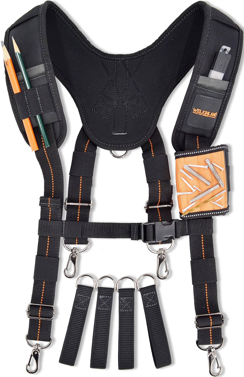 2.5″ Tool Belt Suspenders W/ Magnetic Wristband Tool Belt Suspenders For Men Too