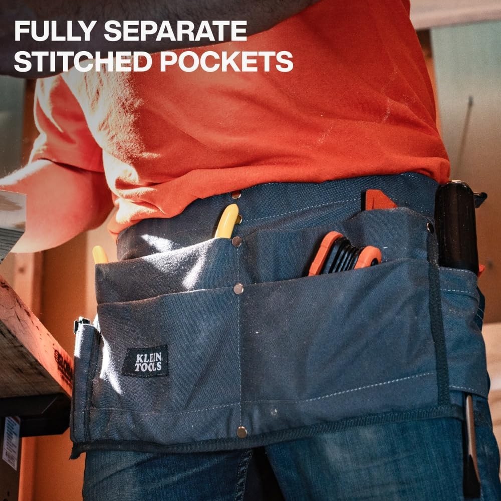 21022 6-Pocket Tool Apron, Durable Duck Canvas with Riveted Seams, A