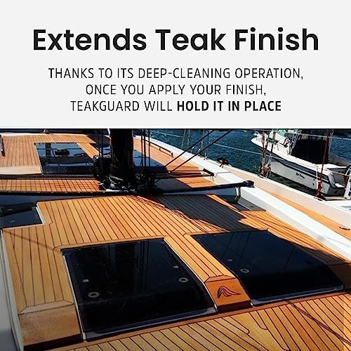 Teakguard Teak Pre-Finish Wood For Outdoor Teak Surfaces Deep-Cleaning Marine