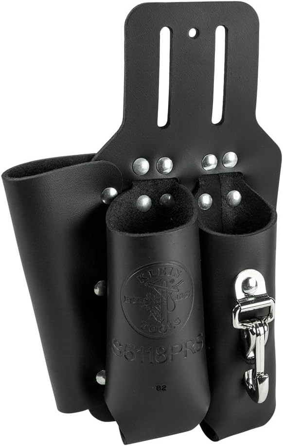 Leather Tool Holder with 3 Pockets for Pliers, Folding Rule, Screwdriver and …