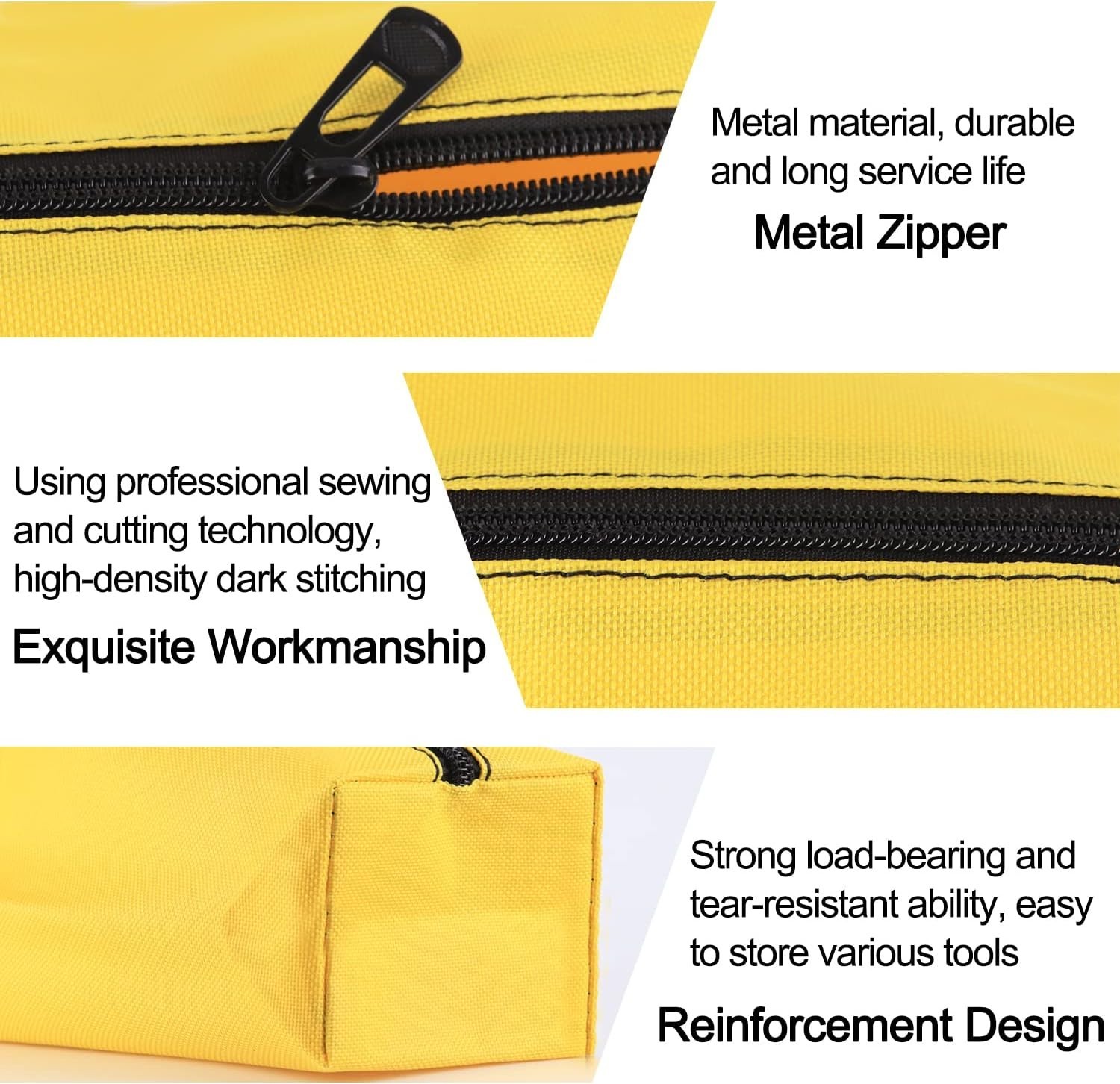 5 Pack Canvas Tool Pouch of Two Sizes, Tool Pouches with Zipper, Multipurpose…