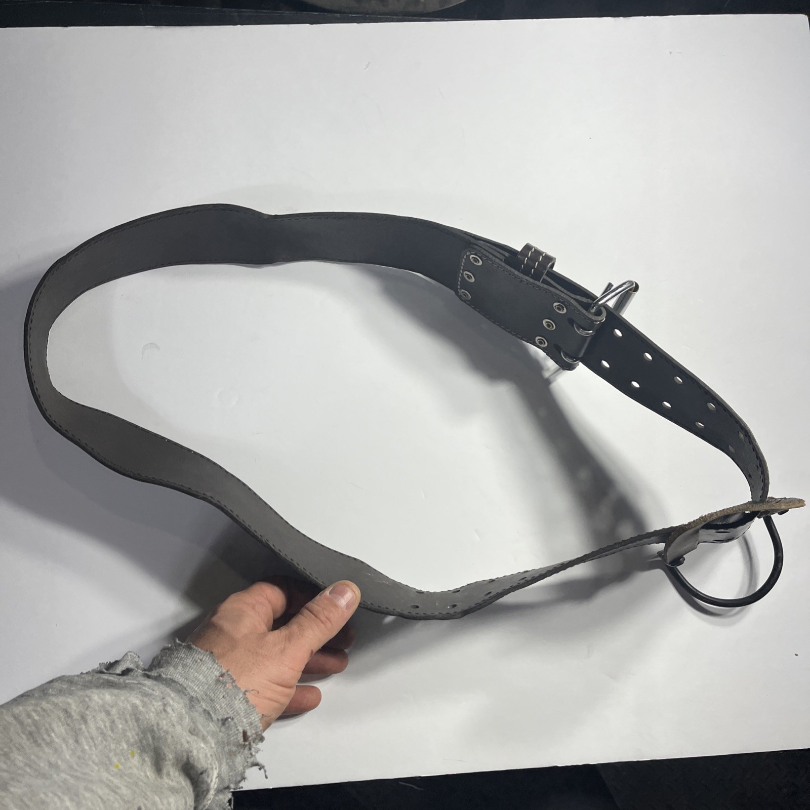 Leather Masterforce Belt with Hammer Holder Steel Hook. BIN G #1201