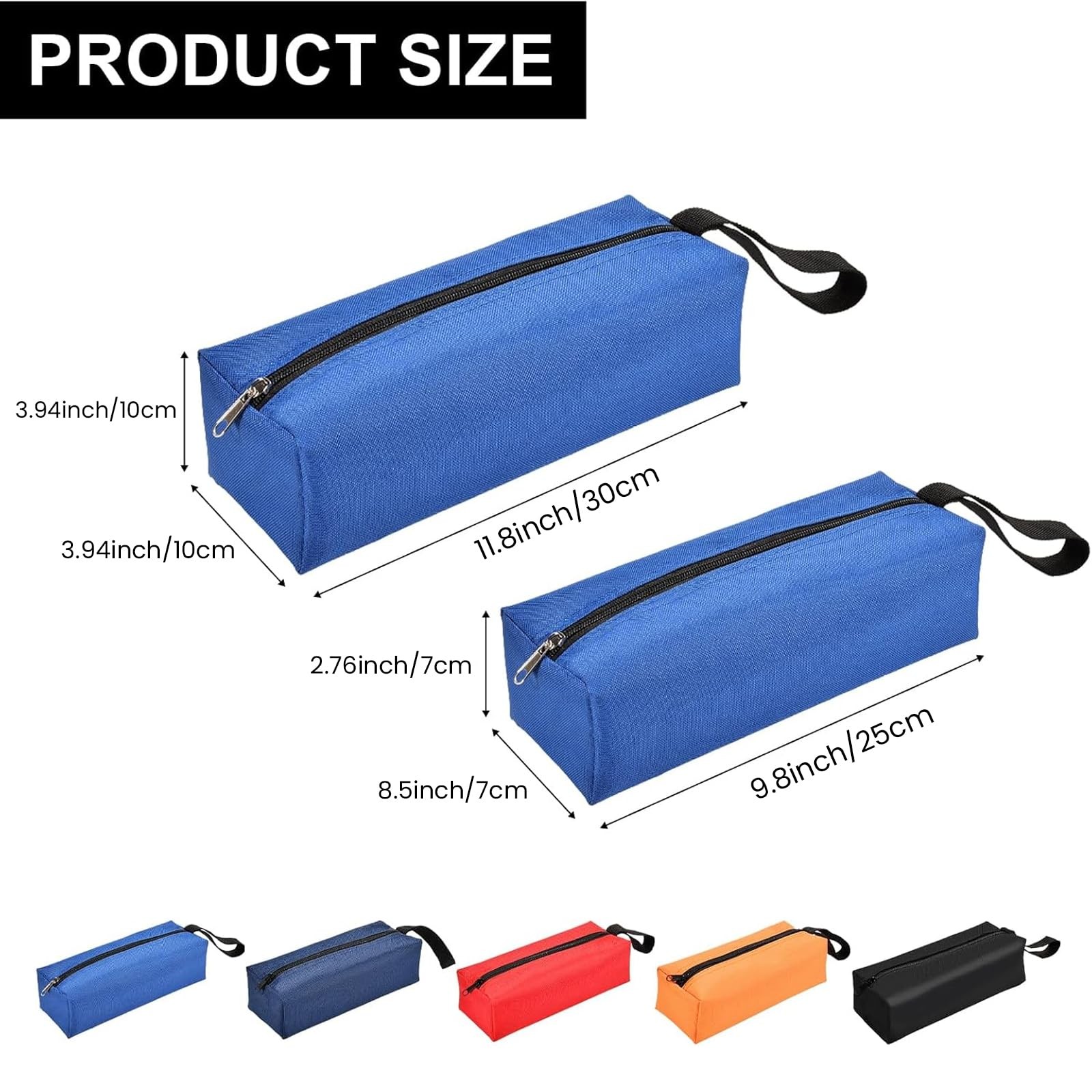 Voittozege 10 Pack Canvas Tool Pouch of 2 Sizes, Versatile Zippered Tool Bags…