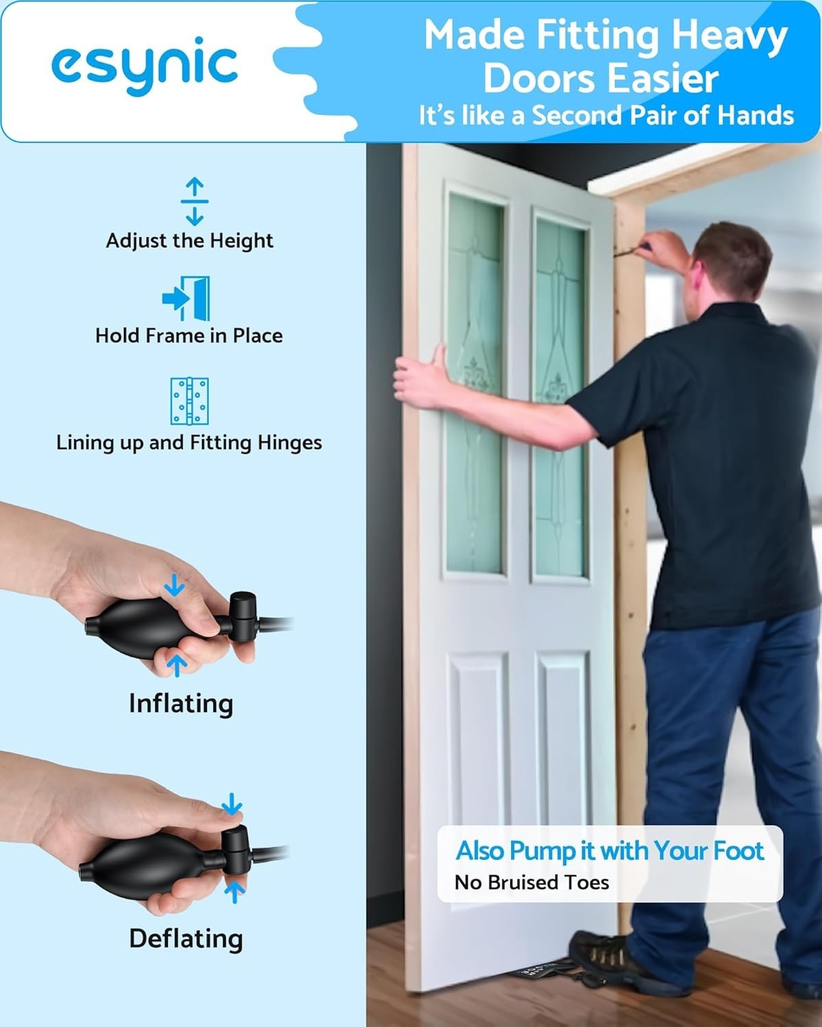 Heavy-Duty 4-Pack Air Wedge Bag Kit – 300lbs Lift Capacity for Door Install