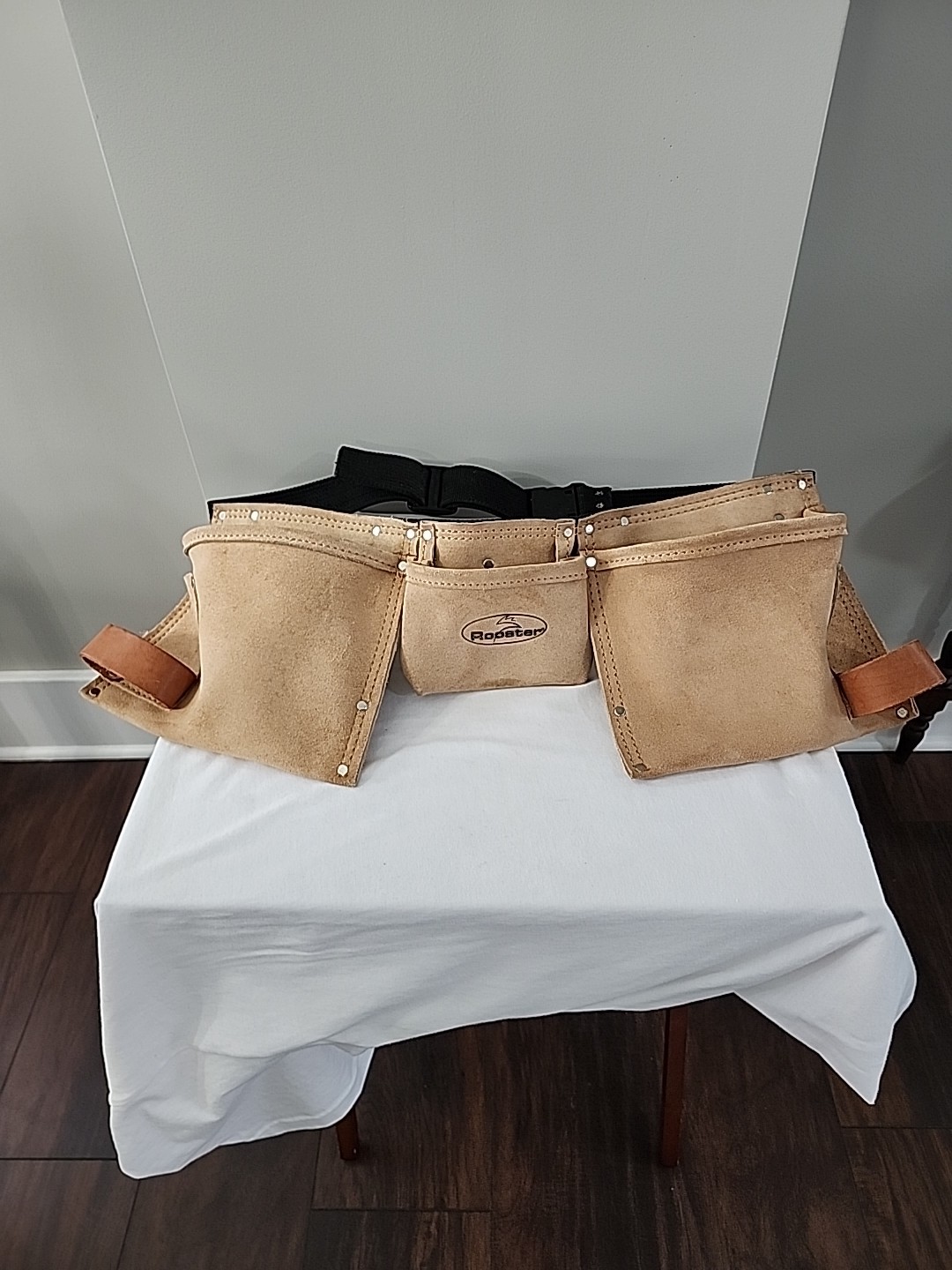 Rooster Suede Leather 3 Pocket Tool Belt Adjustable Mexico