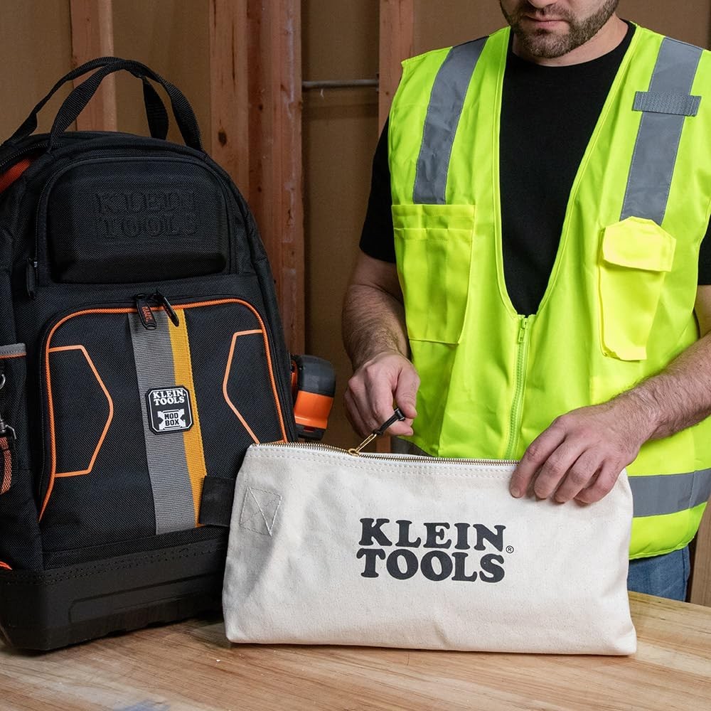 🧰 16-Inch Canvas Zipper Tool Bag Heavy Duty Stand-Up Storage Pouch Case 🛠️