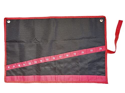 Wrench Organizer Tool Holder Roll Up Pouch w/ 15 Pockets Tool Organizer Roll Bag