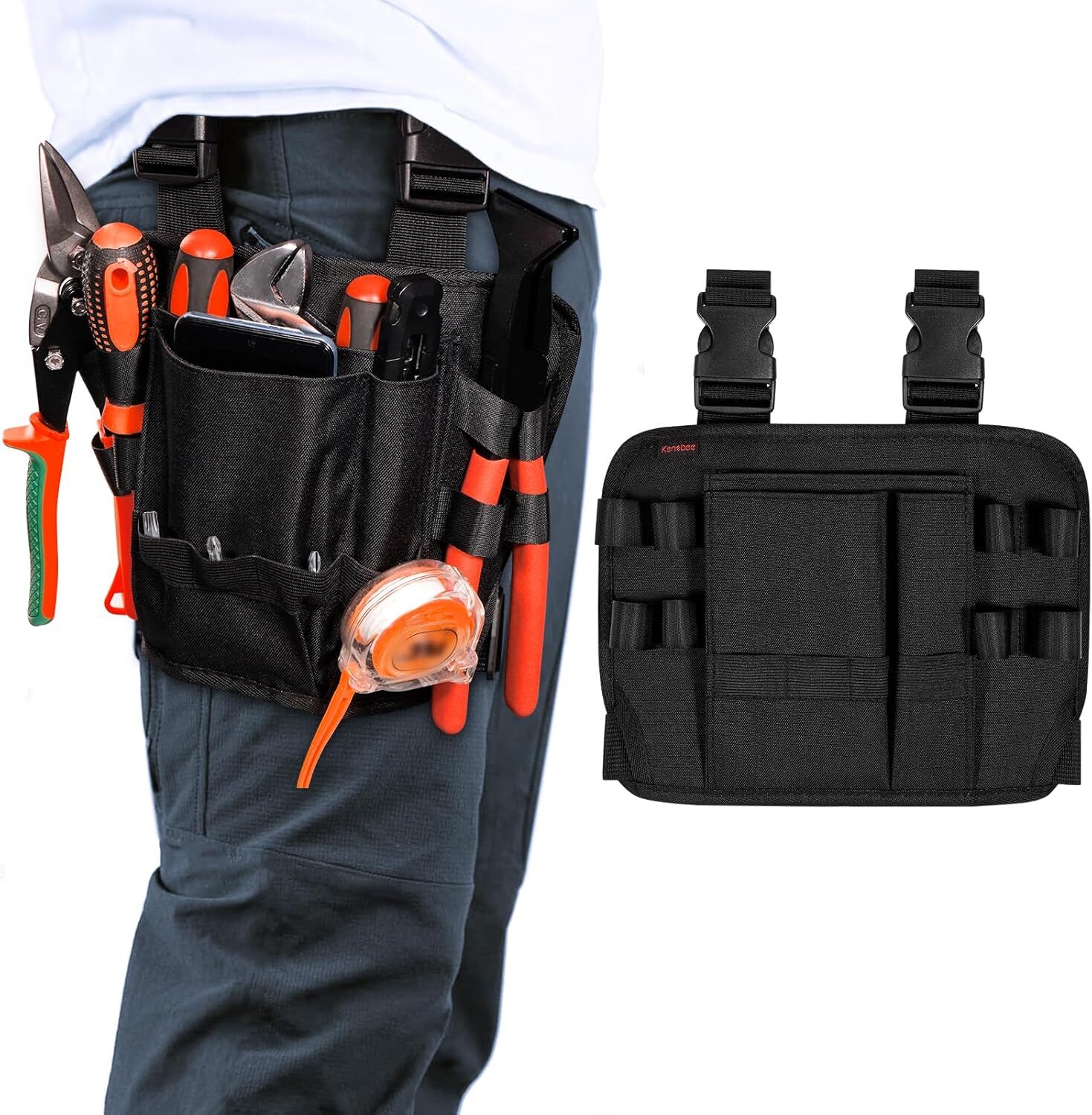Tool Pouch Holster with Belt Clip Around Your Leg Utility Mini Organizer Bag