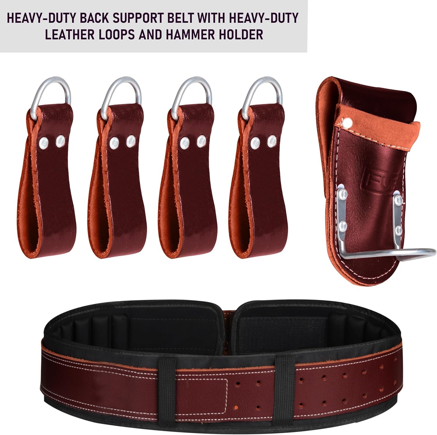FUERI Professional Tool Belt with Bags Pouches for Men