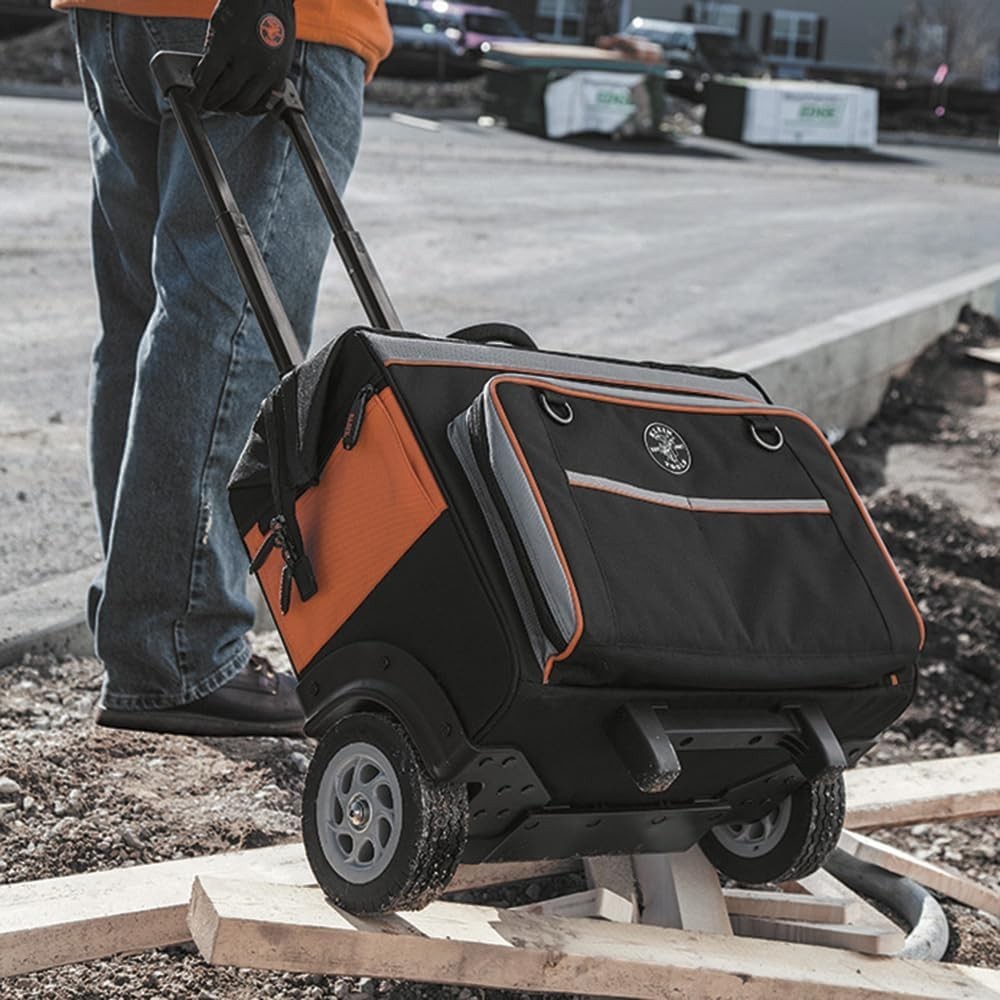 Rugged Tool Bag with 6-Inch Wheels and Reinforced Structure for Easy Transport